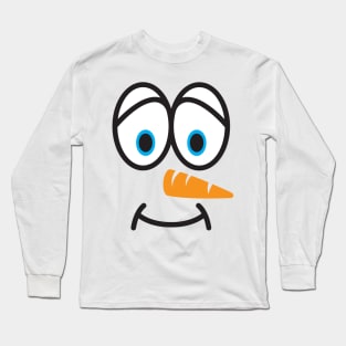 snowman face Long Sleeve T-Shirt